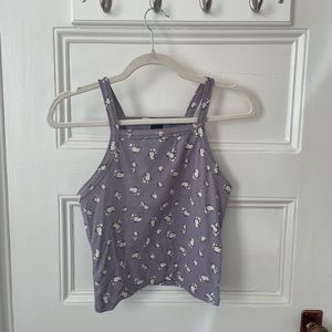 Purple floral tank